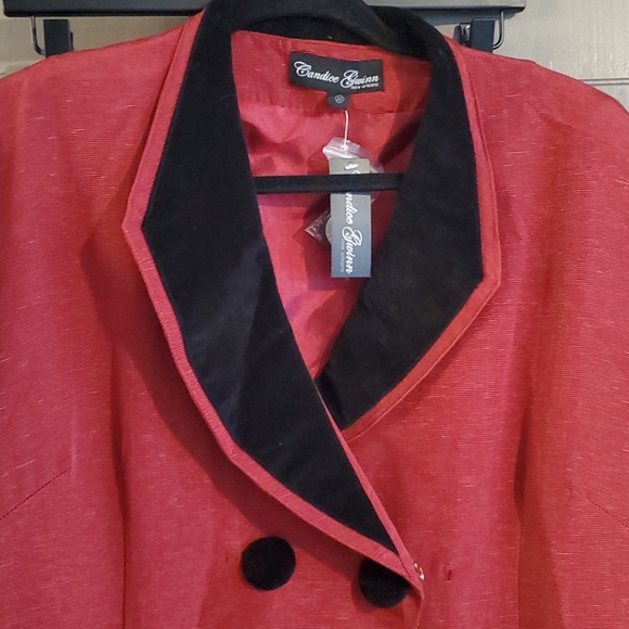 FONTAINE COAT DRESS - RED RIBBED RAYON Trashy Diva - Picture 11 of 13